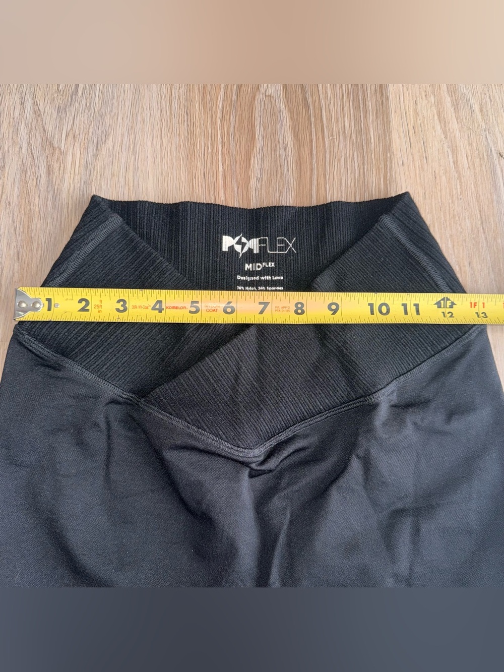 Popflex Black Cross Front Athletic Shorts - Size Small - Picture 4 of 5